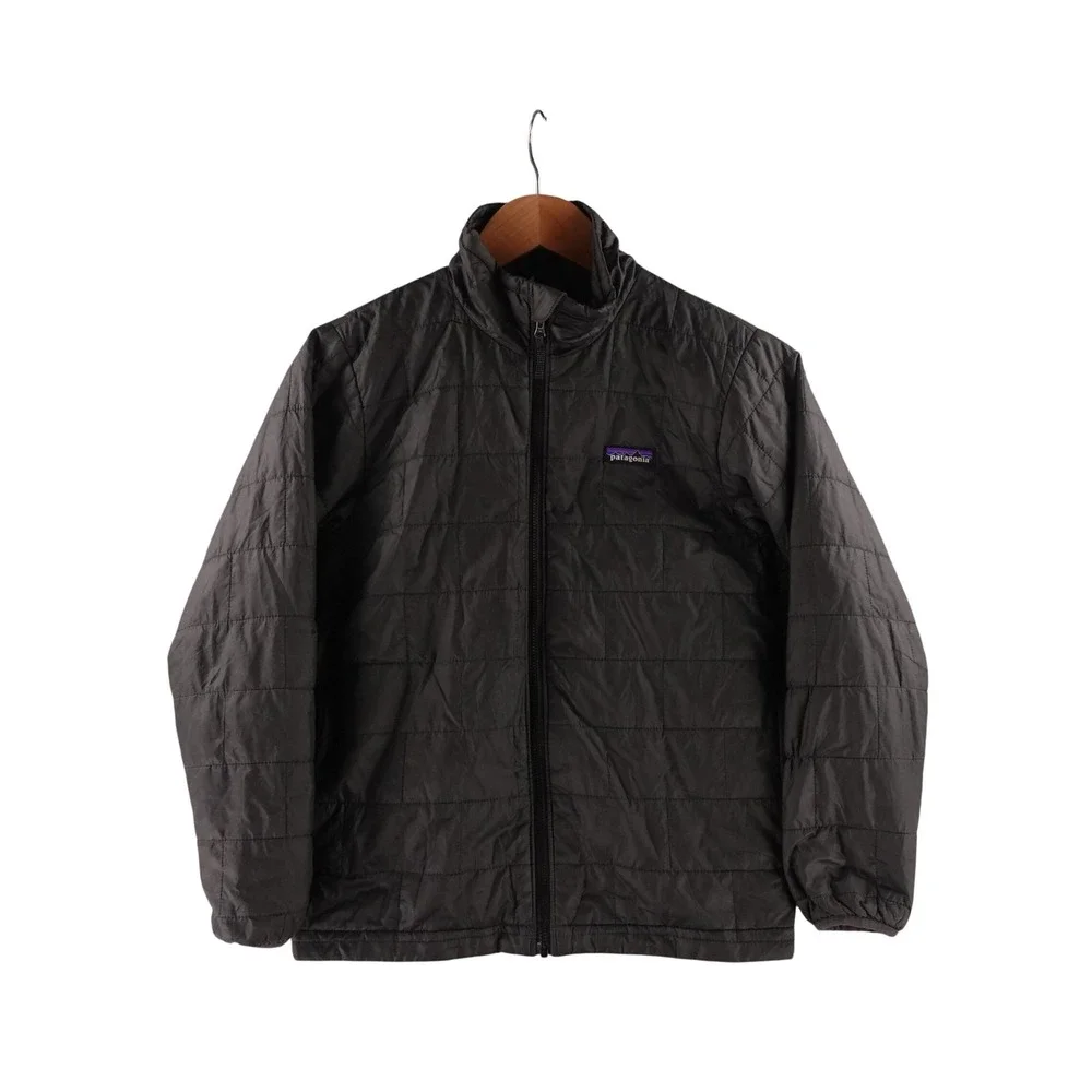 Patagonia Kids Medium 10 Nano Puff Jacket Gray Insulated Quilted Puffer